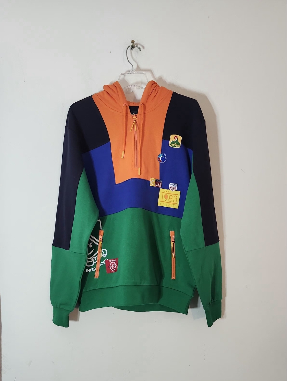 Cookies Colores “All Conditions” Colorblocked Pullover Hoodie in Size:L